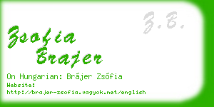 zsofia brajer business card