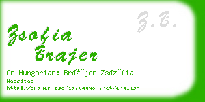 zsofia brajer business card